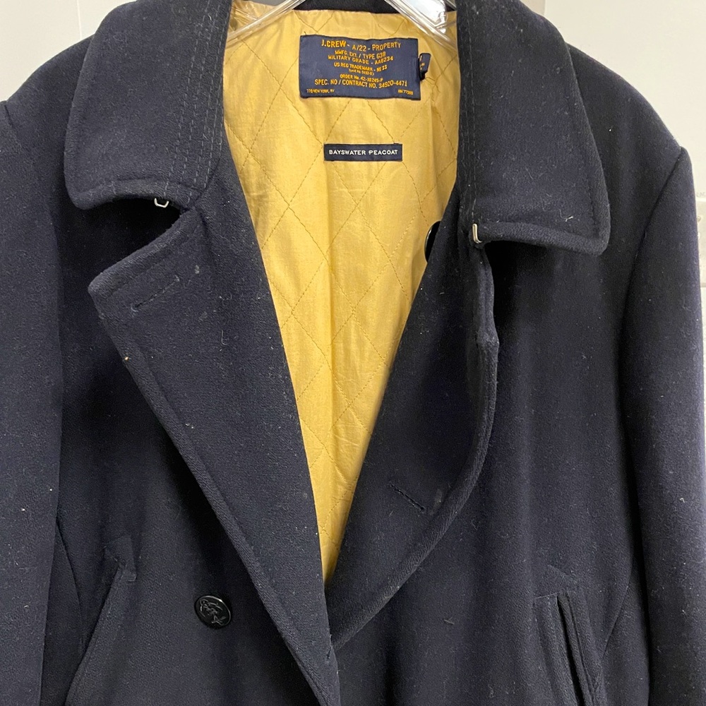 J Crew Bayswater Wool Military Grade Peacoat